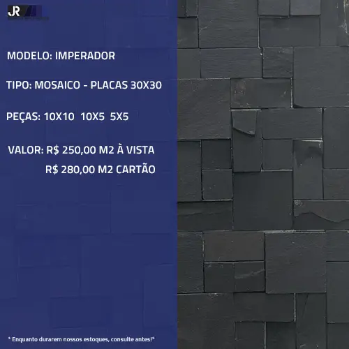 Revestimento-Pedra-Ferro-mosaico-preto-placas-30x30